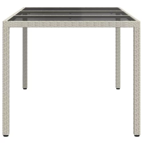 Kerti Étkezőasztal Fehér 150 x 90 x 75 cm Poli rattan
