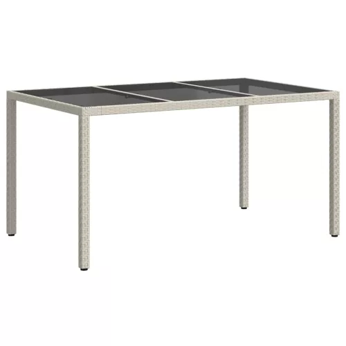 Kerti Étkezőasztal Fehér 150 x 90 x 75 cm Poli rattan