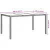 Kerti Étkezőasztal Fehér 150 x 90 x 75 cm Poli rattan