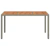 Kerti Étkezőasztal Szürke 150 x 90 x 75 cm Poli rattan