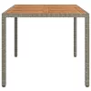 Kerti Étkezőasztal Szürke 150 x 90 x 75 cm Poli rattan