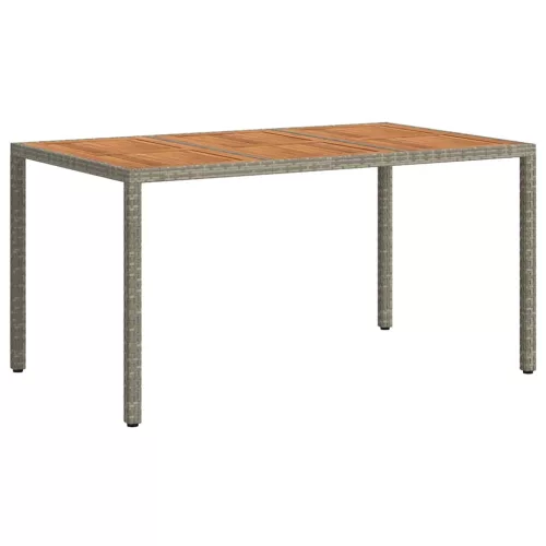 Kerti Étkezőasztal Szürke 150 x 90 x 75 cm Poli rattan