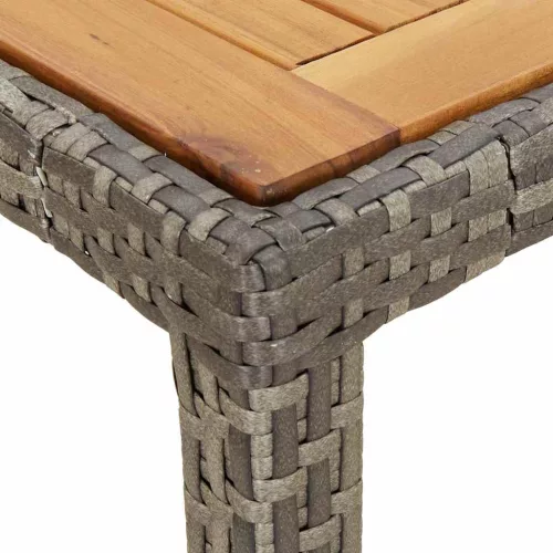 Kerti Étkezőasztal Szürke 150 x 90 x 75 cm Poli rattan