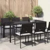 Kerti Étkezőasztal Barna 190 x 90 x 75 cm Poli rattan
