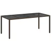 Kerti Étkezőasztal Barna 190 x 90 x 75 cm Poli rattan