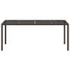 Kerti Étkezőasztal Barna 190 x 90 x 75 cm Poli rattan