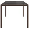 Kerti Étkezőasztal Barna 190 x 90 x 75 cm Poli rattan