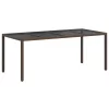 Kerti Étkezőasztal Barna 190 x 90 x 75 cm Poli rattan