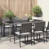Kerti Étkezőasztal Szürke 190 x 90 x 75 cm Poli rattan