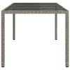 Kerti Étkezőasztal Szürke 190 x 90 x 75 cm Poli rattan