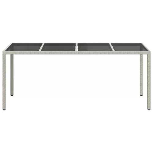 Kerti Étkezőasztal Fehér 190 x 90 x 75 cm Poli rattan