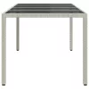 Kerti Étkezőasztal Fehér 190 x 90 x 75 cm Poli rattan