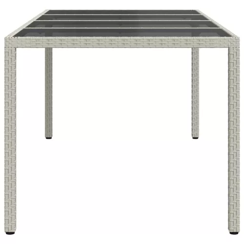 Kerti Étkezőasztal Fehér 190 x 90 x 75 cm Poli rattan