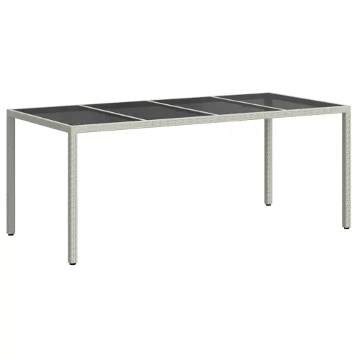 Kerti Étkezőasztal Fehér 190 x 90 x 75 cm Poli rattan