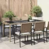 Kerti Étkezőasztal Bézs 190 x 90 x 75 cm Poli rattan