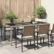 Kerti Étkezőasztal Bézs 190 x 90 x 75 cm Poli rattan
