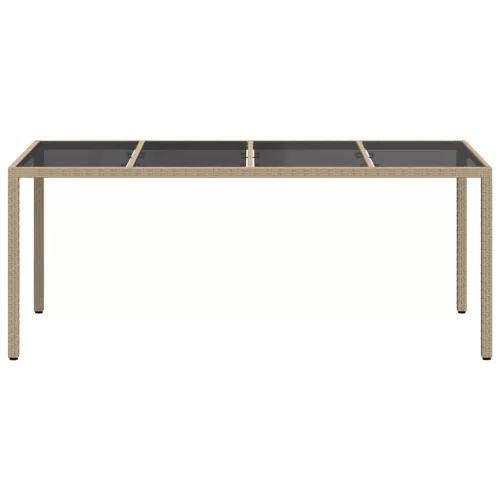 Kerti Étkezőasztal Bézs 190 x 90 x 75 cm Poli rattan