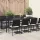 Kerti Étkezőasztal Barna 250 x 100 x 75 cm Poli rattan