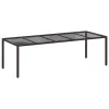 Kerti Étkezőasztal Barna 250 x 100 x 75 cm Poli rattan