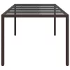 Kerti Étkezőasztal Barna 250 x 100 x 75 cm Poli rattan