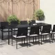 Kerti Étkezőasztal Tiszta fekete. 250 x 100 x 75 cm Poli rattan