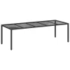 Kerti Étkezőasztal Tiszta fekete. 250 x 100 x 75 cm Poli rattan
