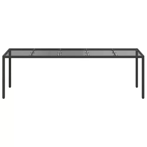 Kerti Étkezőasztal Tiszta fekete. 250 x 100 x 75 cm Poli rattan