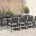 Kerti Étkezőasztal Szürke 250 x 100 x 75 cm Poli rattan