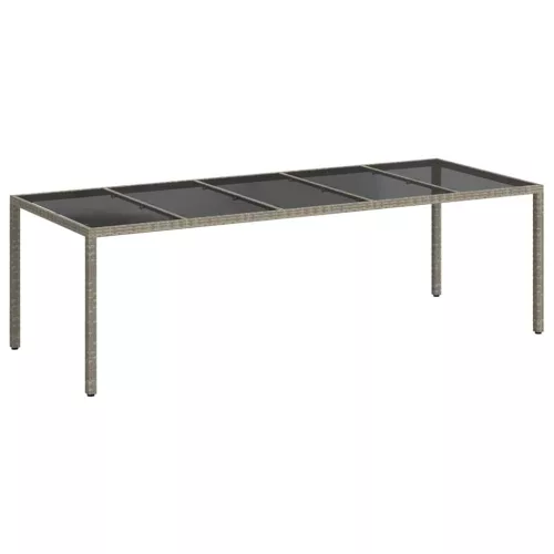 Kerti Étkezőasztal Szürke 250 x 100 x 75 cm Poli rattan