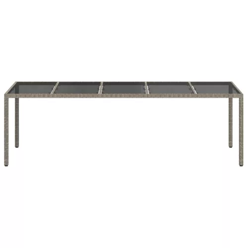 Kerti Étkezőasztal Szürke 250 x 100 x 75 cm Poli rattan