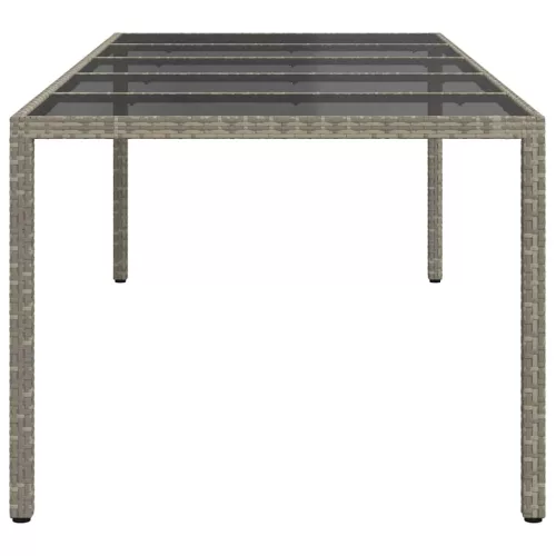 Kerti Étkezőasztal Szürke 250 x 100 x 75 cm Poli rattan