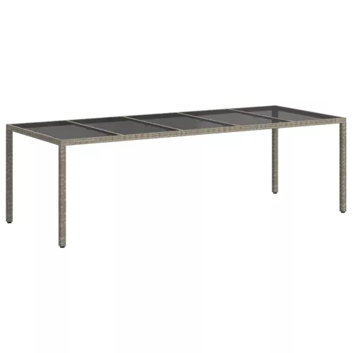 Kerti Étkezőasztal Szürke 250 x 100 x 75 cm Poli rattan