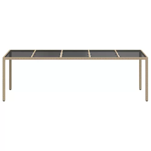 Kerti Étkezőasztal Bézs 250 x 100 x 75 cm Poli rattan