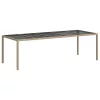 Kerti Étkezőasztal Bézs 250 x 100 x 75 cm Poli rattan