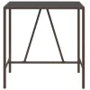 Barna polyrattan üveglapos bárasztal 110 x 70 x 110 cm