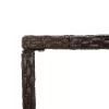 Barna polyrattan üveglapos bárasztal 110 x 70 x 110 cm