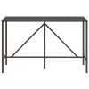 Barna polyrattan üveglapos bárasztal 180 x 70 x 110 cm