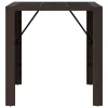 Barna polyrattan kerti asztal üveglappal 105 x 80 x 110 cm