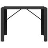 Fekete polyrattan üveglapos bárasztal 145 x 80 x 110 cm