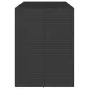Fekete polyrattan üveglapos bárasztal 145 x 80 x 110 cm