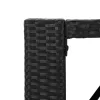 Fekete polyrattan üveglapos bárasztal 145 x 80 x 110 cm