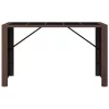 Barna polyrattan kerti asztal üveglappal 185 x 80 x 110 cm