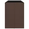 Barna polyrattan kerti asztal üveglappal 185 x 80 x 110 cm