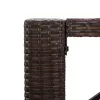 Barna polyrattan kerti asztal üveglappal 185 x 80 x 110 cm
