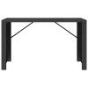 Fekete polyrattan üveglapos bárasztal 185 x 80 x 110 cm