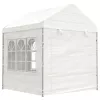 Fehér polietilén pavilon tetővel 2,28 x 2,23 x 2,69 m