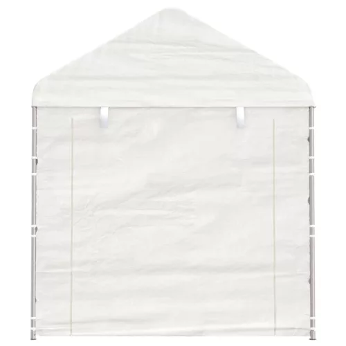 Fehér polietilén pavilon tetővel 2,28 x 2,23 x 2,69 m