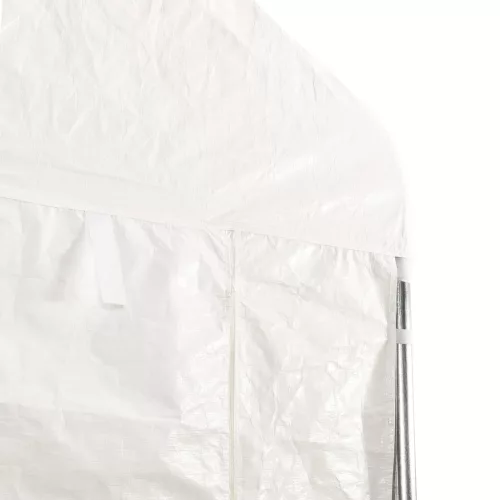 Fehér polietilén pavilon tetővel 4,08 x 2,23 x 3,22 m