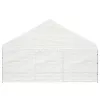 Fehér polietilén pavilon tetővel 5,88 x 2,23 x 3,75 m