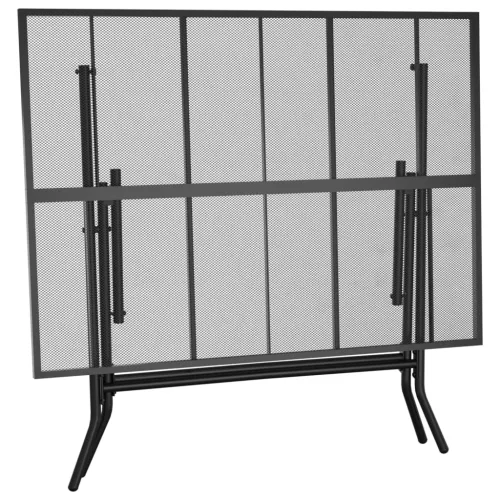 Antracit acélhálós összecsukható kerti asztal 110 x 80 x 72 cm